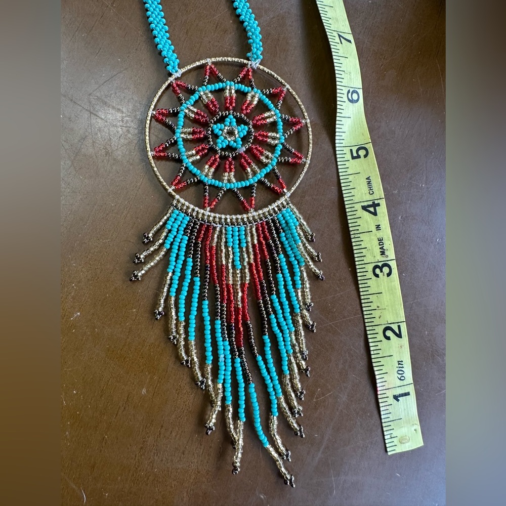Native American dream catcher necklace